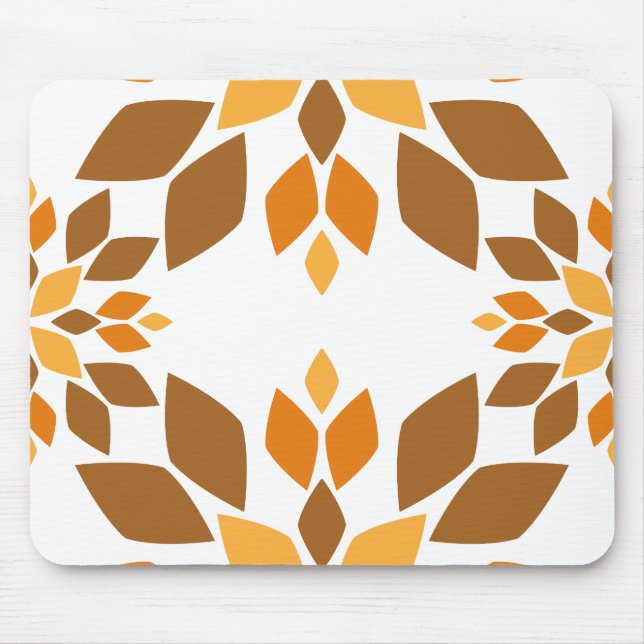 schöne braune Blume Blütenmuster Mousepad (Vorne)