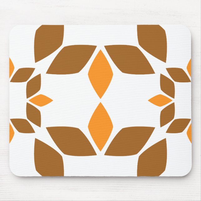 schöne braune Blume Blütenmuster Mousepad (Vorne)