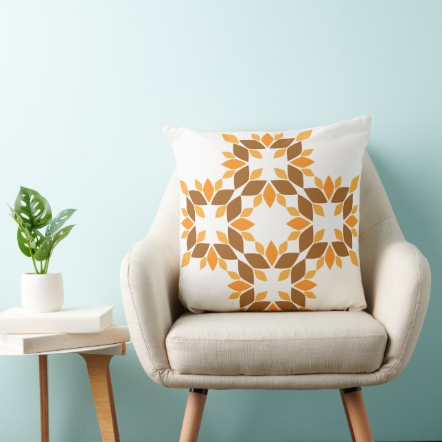 schöne braune Blume Kissen (Stuhl )