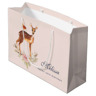 Schöne braune Dose mit weißen Flecken Große Geschenktüte