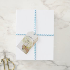 Schöne Braut Blume Bouquet Hochzeit editierbar Geschenkanhänger