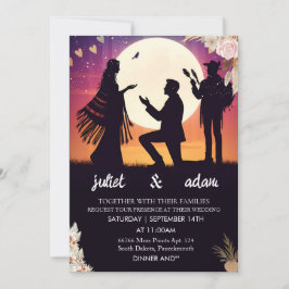 Schöne Braut boho rustikale moderne Twilight Weddi Einladung