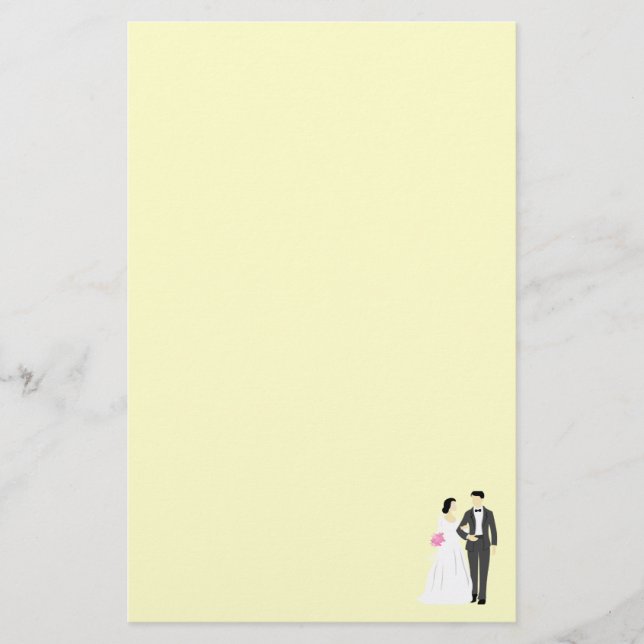 Schöne Braut & Groom Wedding Briefpapier (Vorderseite)