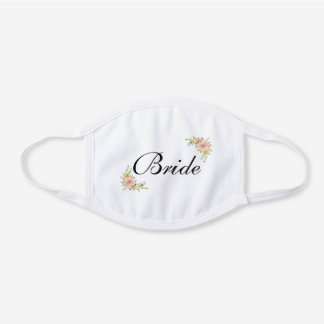 Schöne Braut Weiße Baumwoll Mund-Nasen-Maske