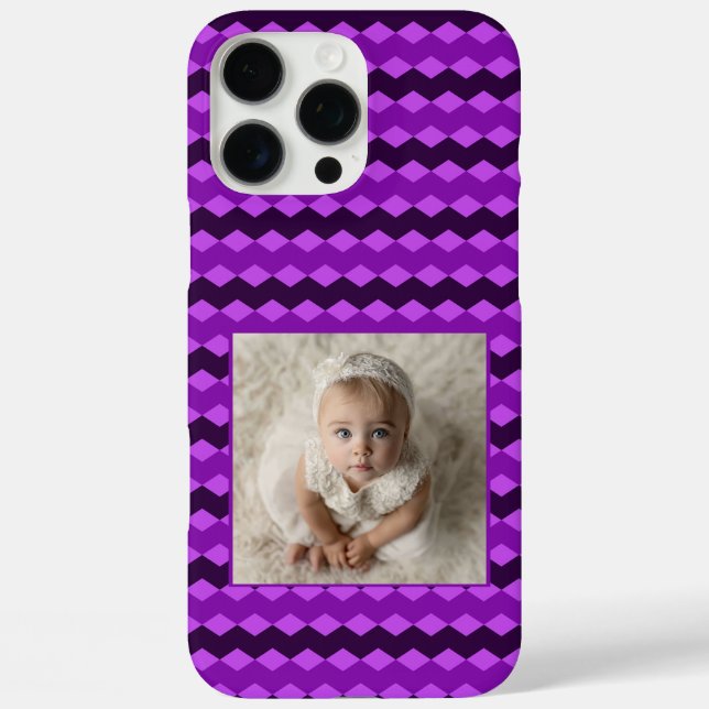 Schöne Brautdusche-Geschenke Chevron-Muster  iPhone 16 Pro Max Hülle (Rückseite)