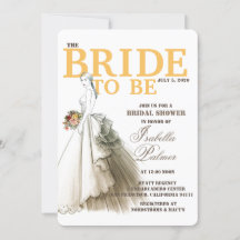 Schöne Bridal Zeichnend Bridal Dusche Einladung