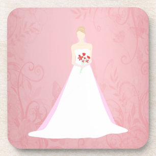 Schöne Bride Wedding Getränkeuntersetzer