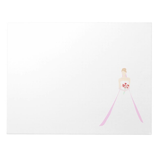 Schöne Bride Wedding Notizblock (Vorderseite)