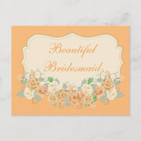 Schöne Bridesmaid Peach Floral