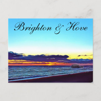 Schöne Brighton und Hove Beach & Sunset Postkarte