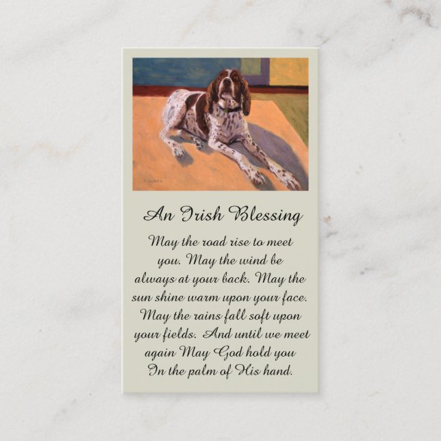 Schöne Brittney Spanisch Memorial Sympathy Card Visitenkarte (Vorderseite)