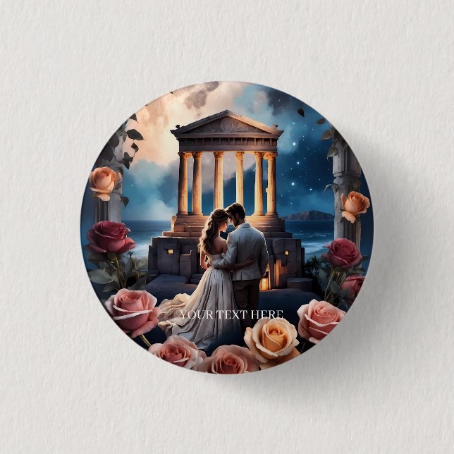 Schöne Brücken und Bräuche Stehend am Meer Button (Vorderseite)