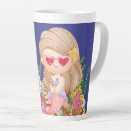 Schöne BRUNET HAIR Meerjungfrau Milchtasse