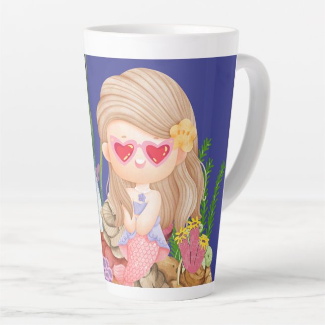 Schöne BRUNET HAIR Meerjungfrau Milchtasse (Rechte Ecke)