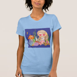 Schöne BRUNET HAIR Meerjungfrau T-Shirt