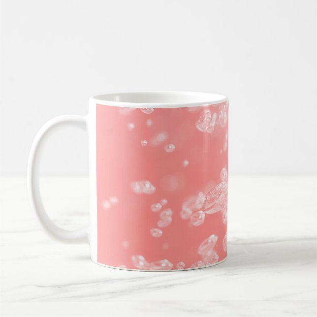 Schöne Buche Luftblase abstrakt hellrosa Pas Kaffeetasse (Links)