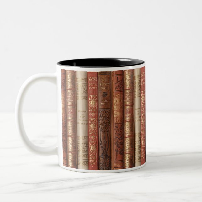 Schöne Buchstäbchen Zweifarbige Tasse (Links)