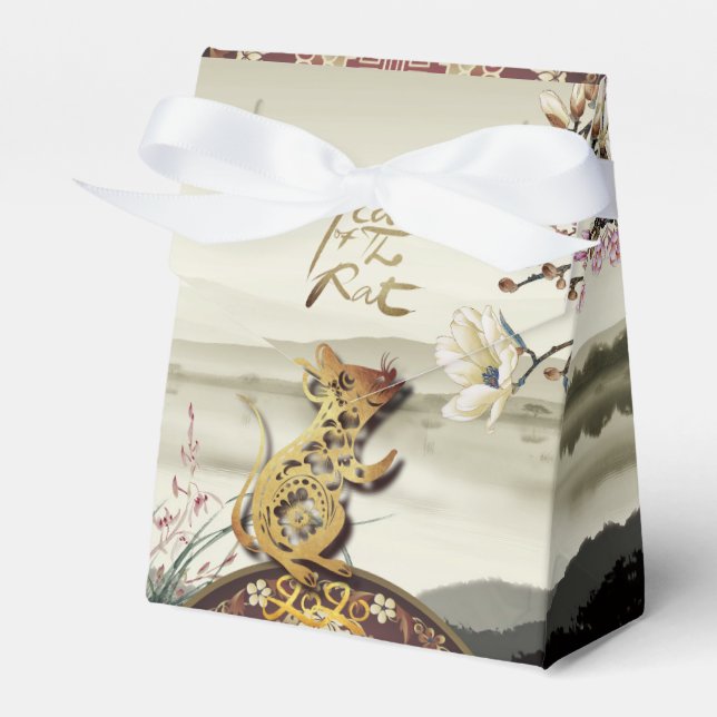 Schöne Bukolische Szene Chines Rat Jahr 2020 TFB Geschenkschachtel (Vorderseite)