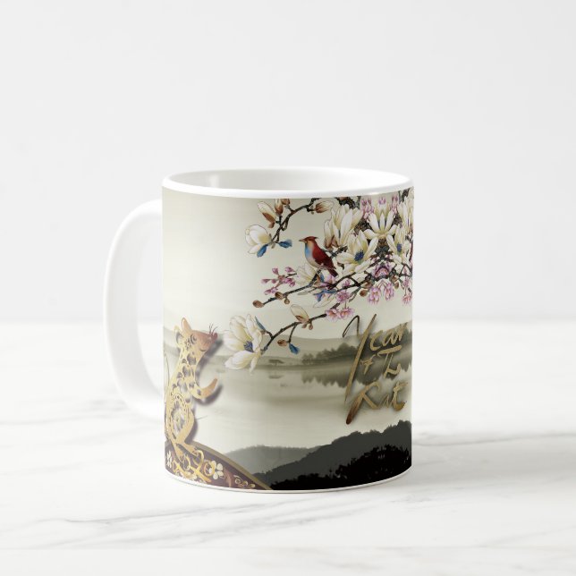 Schöne Bukoliszene Chines Rat Jahr 2020 W Tasse (Vorderseite Links)