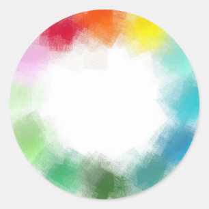 Schöne Bunte Abstrakte Moderne Leere Vorlage Runder Aufkleber