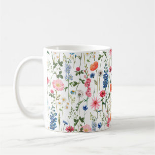 Schöne bunte Blumen nahtloses Gärtenmuster Kaffeetasse