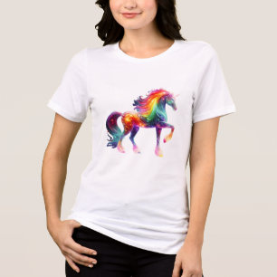 Schöne Bunte Einhorn Tri-Blend Shirt