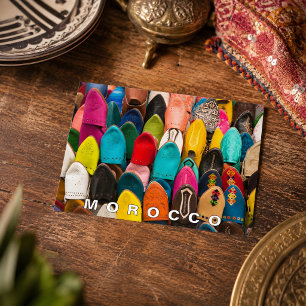 Schöne bunte marokkanische Handmade Pantoffeln Postkarte