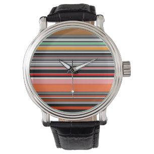 Schöne, bunte Streifen Armbanduhr