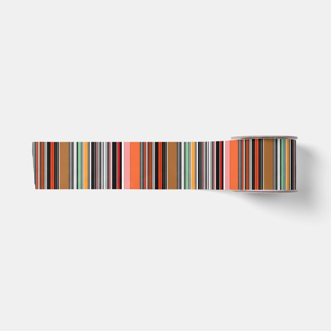 Schöne, bunte Streifen Satinband (Vorderseite)