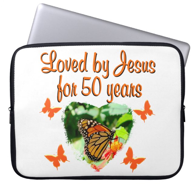 SCHÖNE BUTTERFLY 50. GEBURTSTAG-DESIGN LAPTOPSCHUTZHÜLLE (Vorderseite)