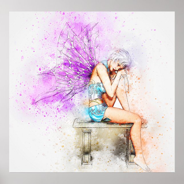 Schöne Butterfly-Märchen Poster (Vorne)