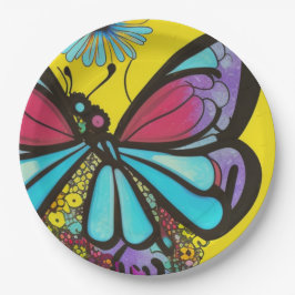 Schöne Butterfly Pappteller