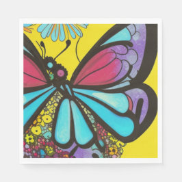 Schöne Butterfly Serviette