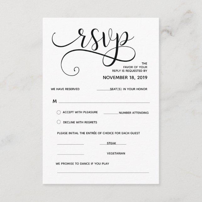 Schöne Calligraphy UAWG Enclosure Card Begleitkarte (Vorderseite)