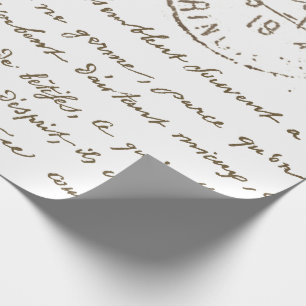 Schöne Carte Postale Französische Schrift  Geschenkpapier