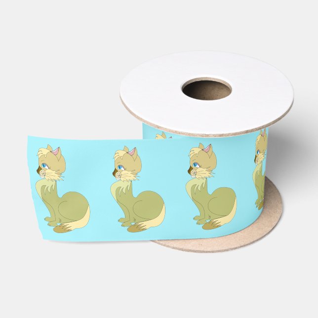 Schöne Cat Ribbon Satinband (Spule)