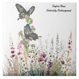 Schöne Ceylon-Rose Handgemalt Butterfly Fliese