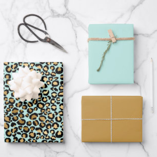 Schöne Cheetah Exotic Geschenkpapier Set