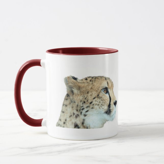 Schöne Cheetah Schöne Cat Foto Tasse (Links)