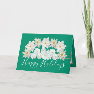 Schöne Chic Blumenbouquet Weiße Blumen Feiertag Karte