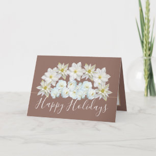 Schöne Chic Blumenbouquet Weiße Blumen Feiertag Karte