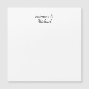 Schöne Chic Kalligrafie Paar Namen Hochzeit Magnetkarte