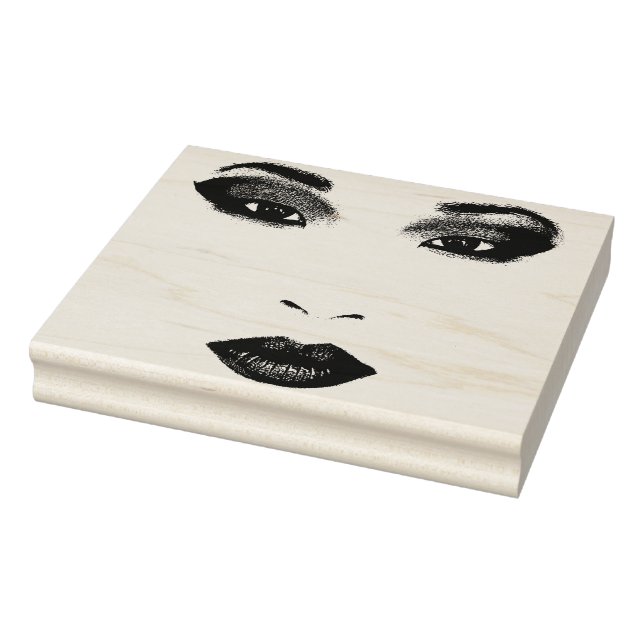 Schöne China Girl Face Original Kunst Gummistempel (Stempel)