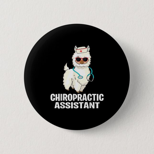 Schöne Chiropraktik Istant Llama Chiropraktiker Button (Vorderseite)