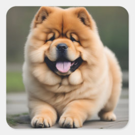 Schöne Chow Chow Quadratischer Aufkleber