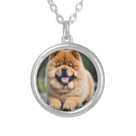 Schöne Chow Chow Versilberte Kette