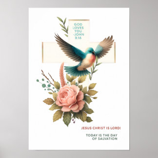 Schöne christliche Wandkunst zum digitalen Downloa Poster