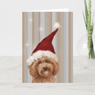 Schöne Christmast ausführliche Hundemalerei-Karte Feiertagskarte