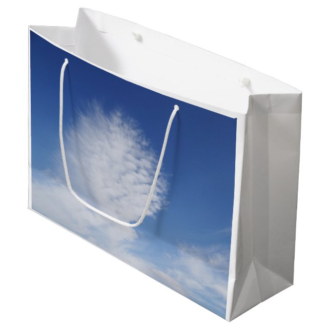 Schöne Cloud Große Geschenktüte (Vorderseite Schrägansicht)