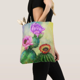 Schöne Colour Cactus Blume Tote Bag Tasche